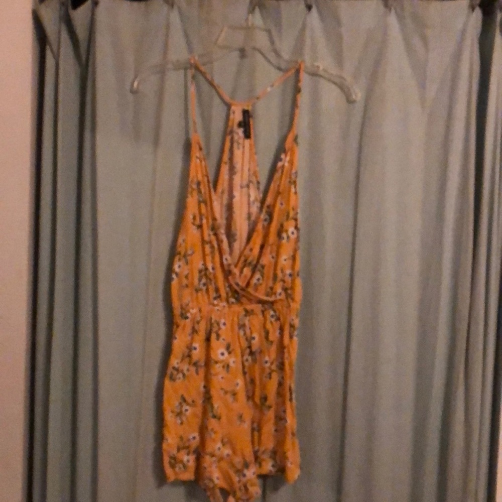 Kendall and Kylie yellow floral romper